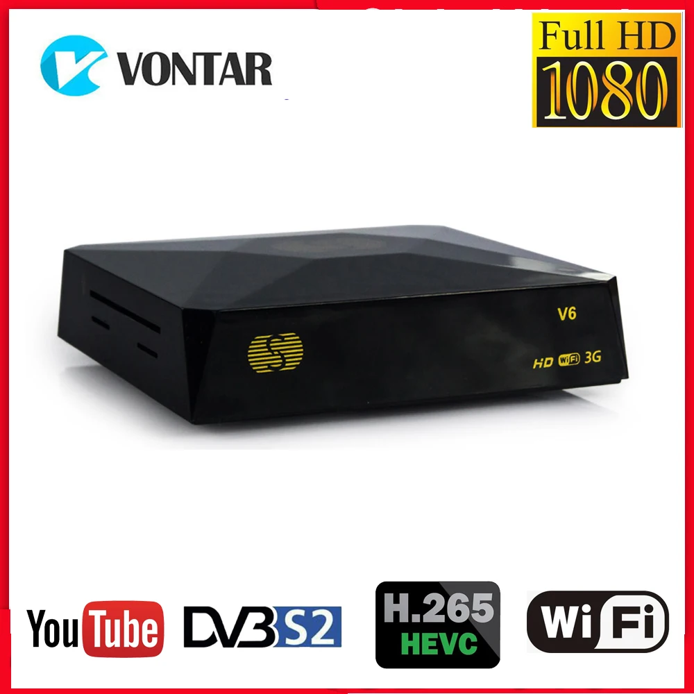 S-V6 ТВ коробка DVB-S2 приемное устройство спутник цифровой спутниковый ресивер Поддержка Xtream NOVA 2xusb веб ТВ 3g Biss Key DVB S2 декодер V6S