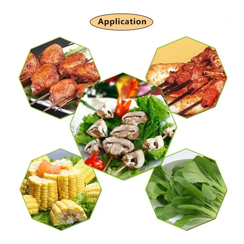 12 шт. многоразовые нержавеющая сталь барбекю шампура bbq иглой для пикника на