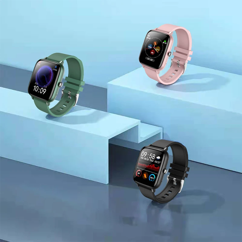 

Smart Watch Men Women P6 1.54 Inch Waterproof Smart Clock Fitness Tracker Full Touch Screen Heart Rate Monitor For iOS Android