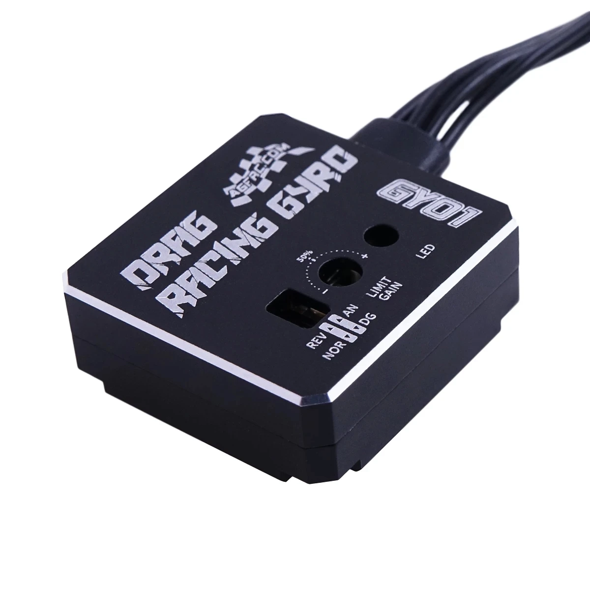 AGFRC-carcasa de aluminio GY01 CNC, Control de alta estabilidad, f&aacute;cil ganancia, giroscopio de direcci&oacute;n ajustable para coche de derrape RC-2
