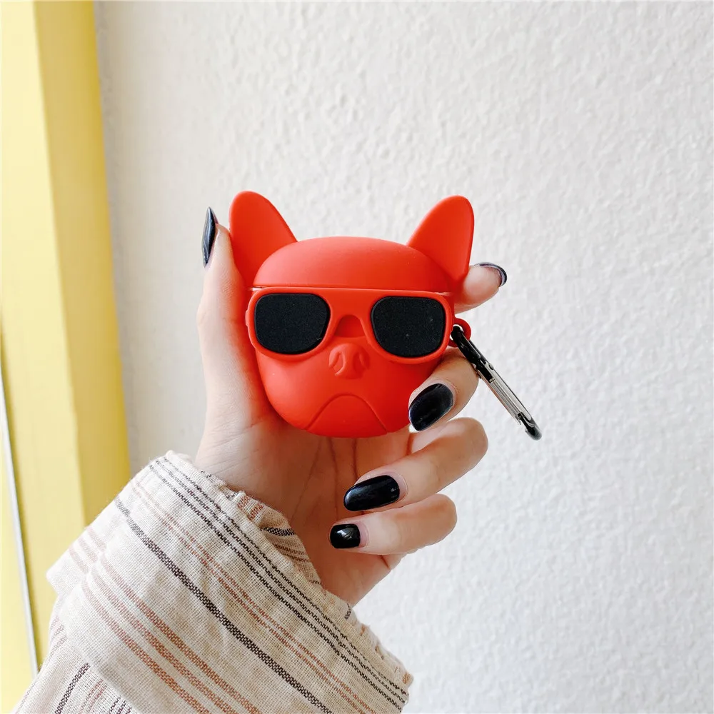 Модный чехол с французскими наушниками Jarre Aerobull Bulldog для Apple Airpods 2 1 Беспроводная