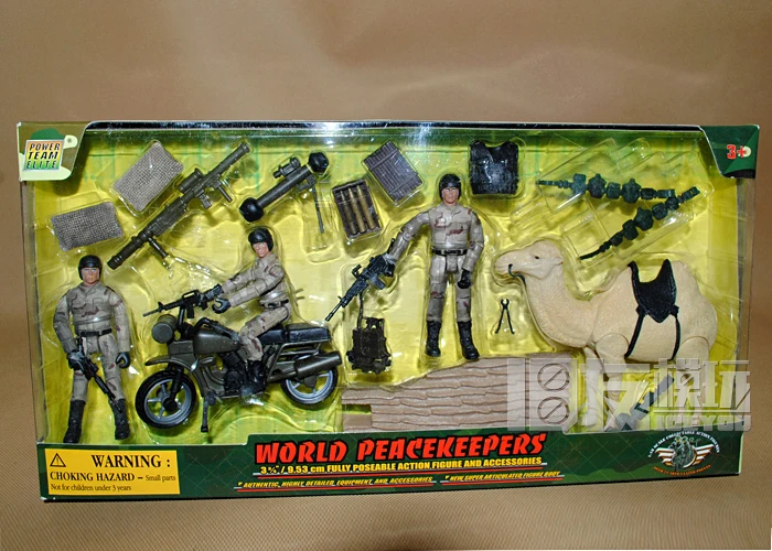 

Powerteam World Peacekeepers Fully Poseable Action Figure and Accessories Soldier Scene Suit Model Collect Ornaments