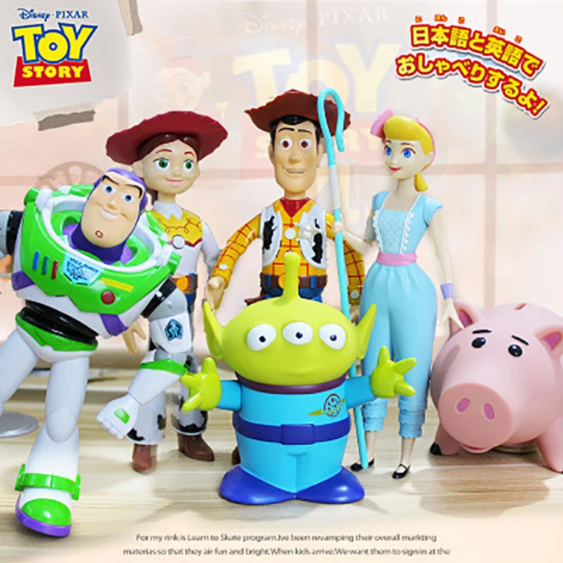 

2021 NEW Hot Disney Toy Story Buzz Lightyear Sheriff Woody Girl Movable Action Doll Can Speak Christmas present toy for children