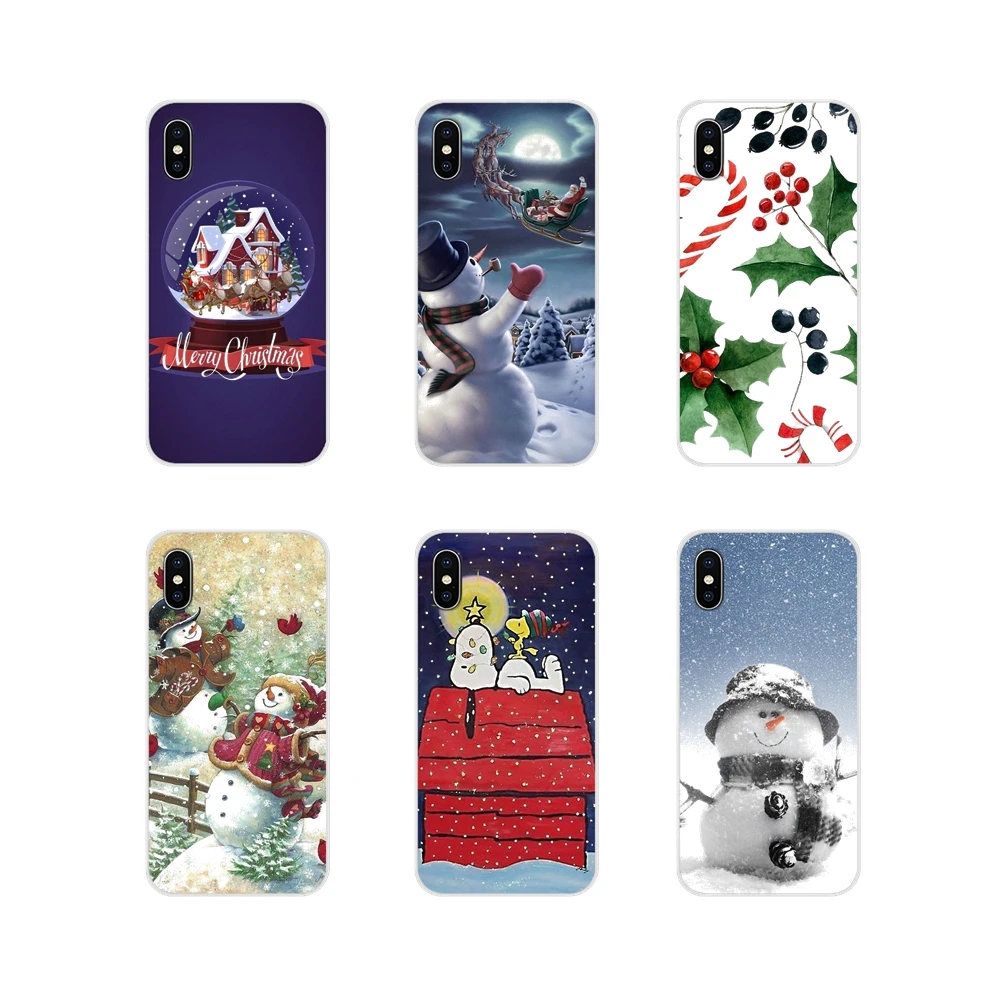 Мягкие чехлы для Samsung A10 A30 A40 A50 A60 A70 M30 Galaxy Note 2 3 4 5 8 9 10 PLUS с рождественской елкой