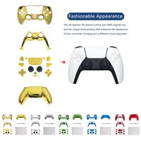 replacement chrome plating buttons and touchpad for sony ps4 controller stylish facade better protection for game contoller