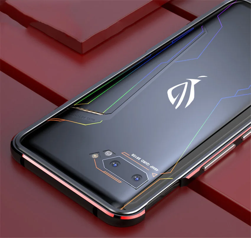 Для ASUS ROG 2 ROG2 чехол металлический каркас двойной цвет Алюминиевый Бампер Защитный чехол для ASUS ROG Phone II чехол