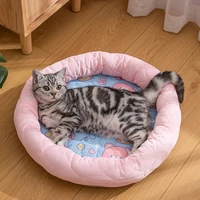 pet cat mat cooling summer pad mat for dogs blanket sofa breathable cushion pet bed summer washable for small medium large dogs