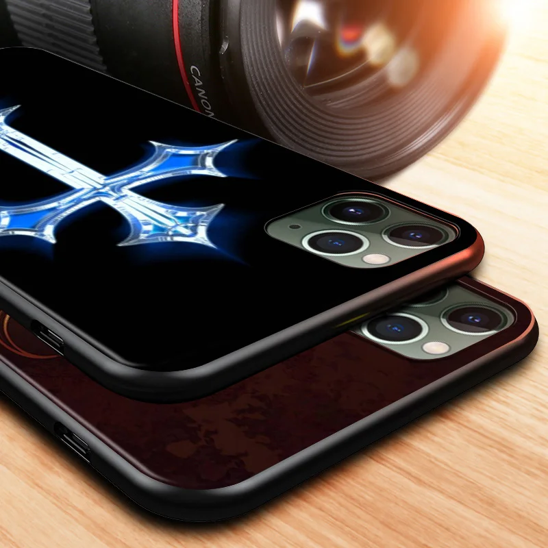 Христианский крест Иисуса для Apple iPhone 12 11 XS Pro Max Mini XR X 8 7 6 6S Plus 5 SE 2020 черный чехол
