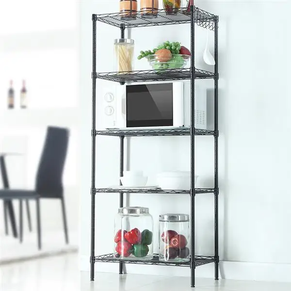 

［USA READY STOCK］Changeable Assembly Floor Standing Carbon Steel Storage Rack Black