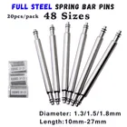Пружинные стержни из нержавеющей стали для часов, 20 шт., диаметр 1,31,51,8 мм, 101112131415161718192021222324252627 мм