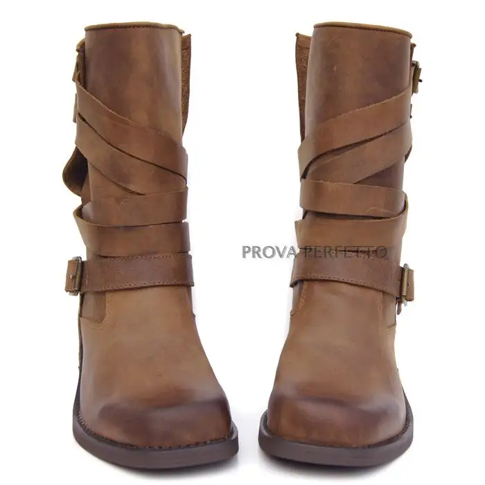 В западном стиле в ковбойском модные женские туфли с ремешком и пряжкой Цвет