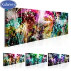 Полноразмерная Алмазная 5d-картина сделай сам, флуоресцентная, красочная с зеленым и серым рисунком, алмазная вышивка, мозаика, стразы большого размера,