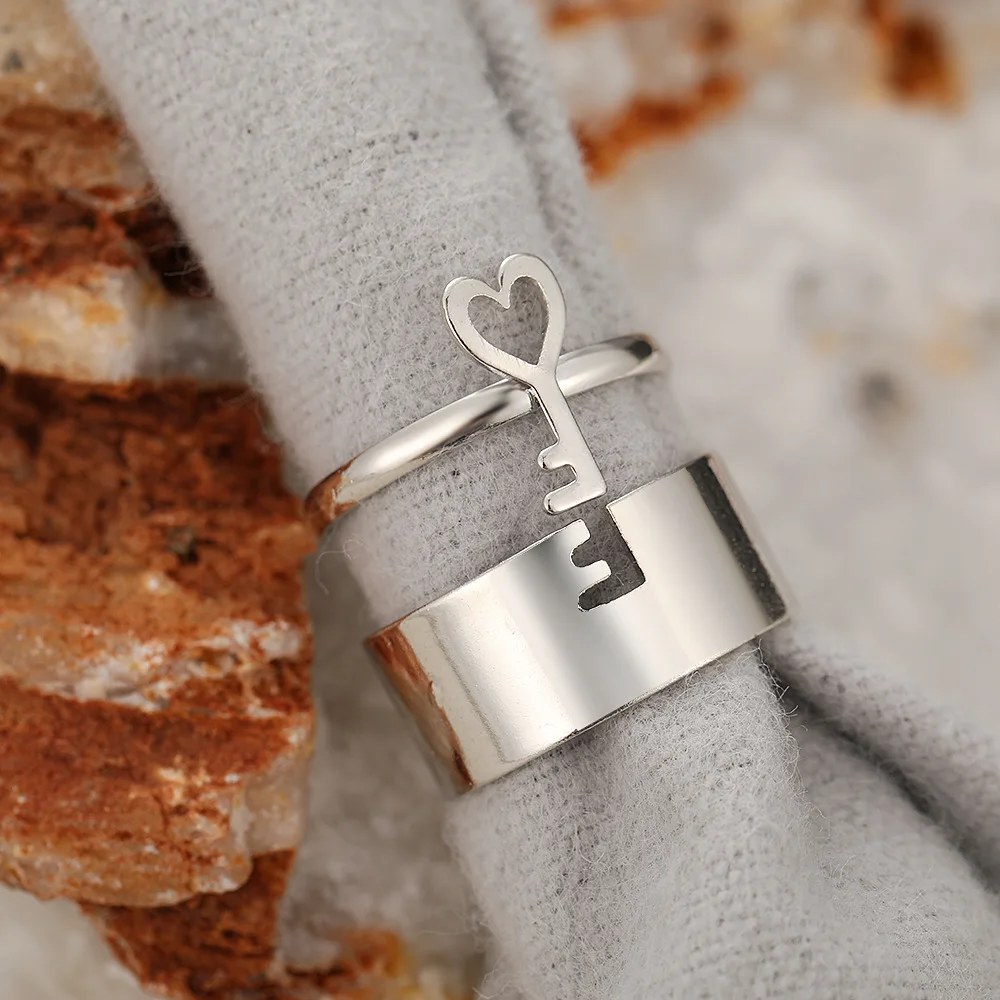 Набор колец с золотистыми бабочками для мужчин и женщин креативные Регулируемые