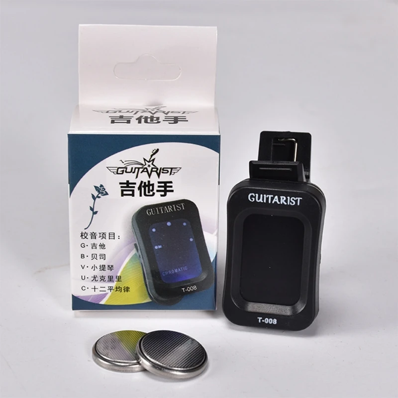 

Professional Instruments AccessoryLCD Display Screen Rotatable Clip-on Guitar Tuner Bass Violin Ukulele Universal Tuner