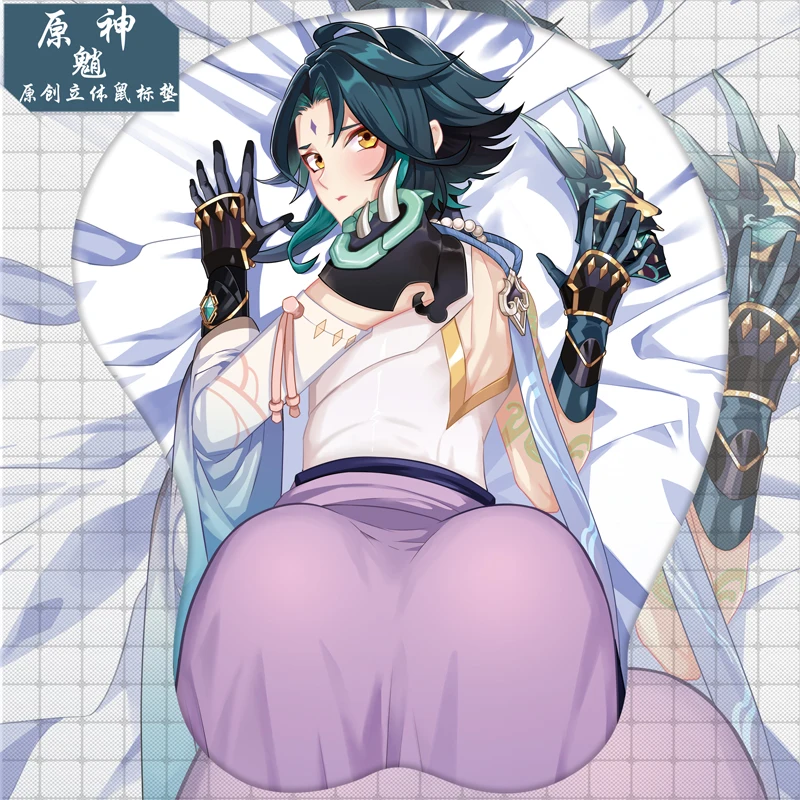 

Game Genshin Impact cosplay Xiao Ganyu Klee Cute Girls 3D Soft Gel Gaming Mouse Pad Ergonomic Mousepad With Wrist Support