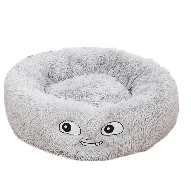 Кровать для кошек HOOPET, мягкая длинная плюшевая кровать для кошек, Лучшая кровать для домашних животных, для маленьких собак, кошек, гнездо, зимняя теплая спальная кровать, коврик для щенка