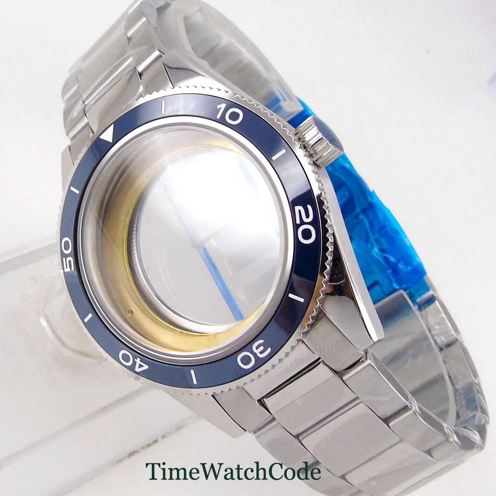 Часовой корпус для мужчин 10BAR 41 мм подходит для NH35 NH36/ST1612/Miyota 8215 821A/DG 2813 /ETA2836 Сапфировый кристалл керамический безель стекло задней крышки.