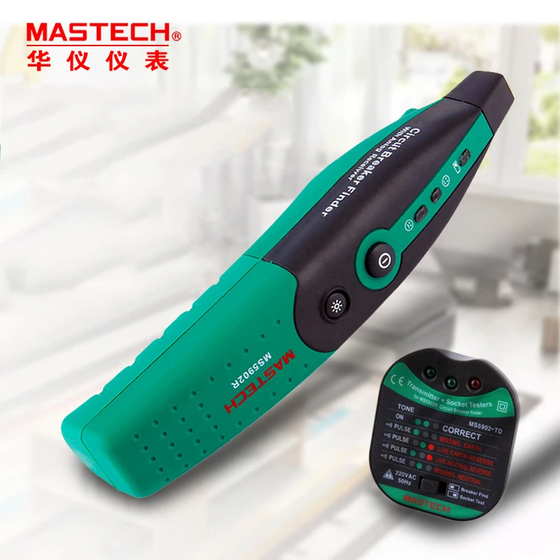 Фото Автоматический выключатель MASTECH MS5902, тестер розетки предохранителя 220 В, европейская спецификация, американский, 110 В с фонариком №1
