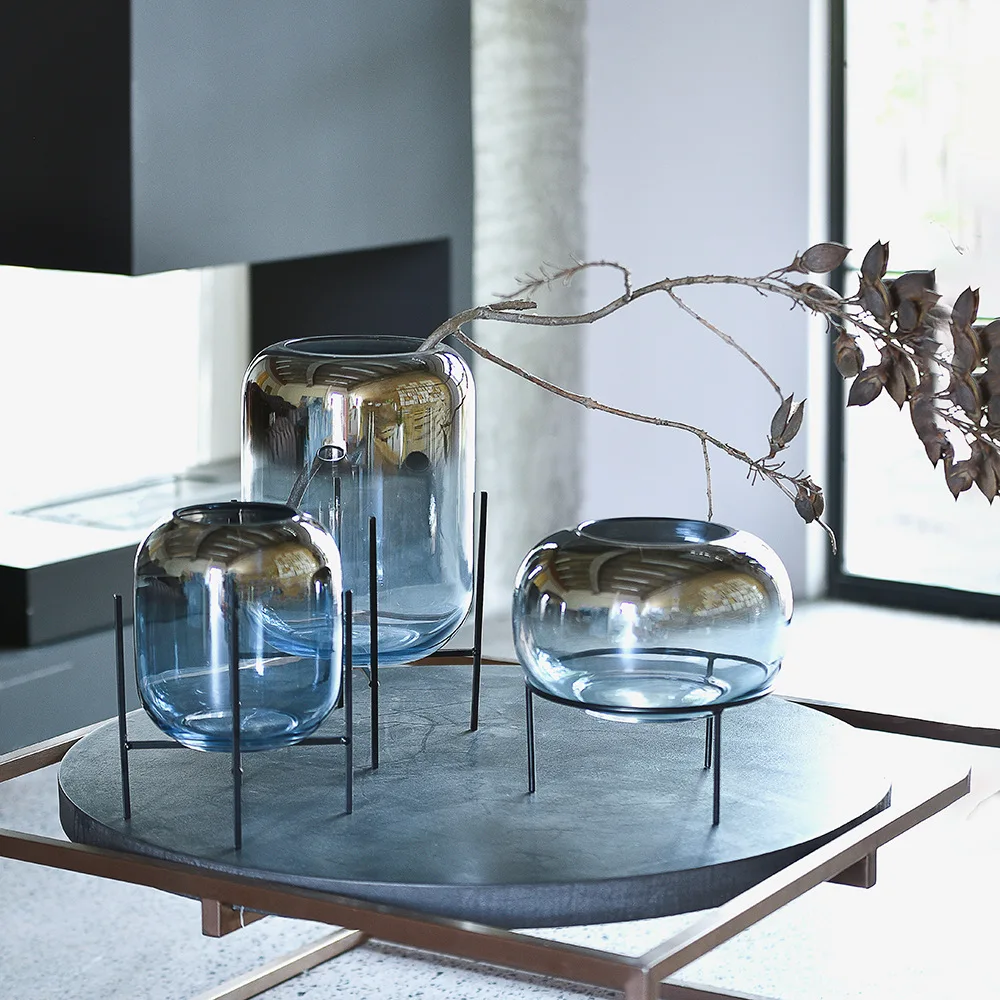 

Креативная простая ваза прозрачная современная стеклянная ваза в скандинавском стиле декор для гостиной украшение стола аксессуары Vaas дом...