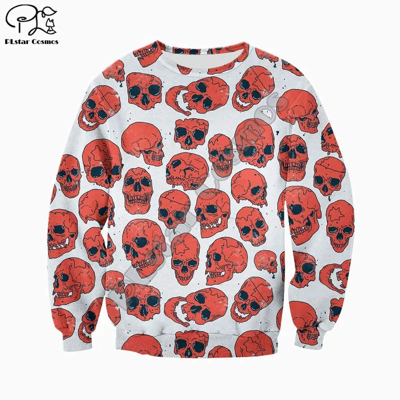 

PLstar Cosmos 3DPrint Awful Skull Rose Unisex Man And Woman Harajuku Streetwear Funny Casual Hoodies/Sweatshirt/Jacket/a3