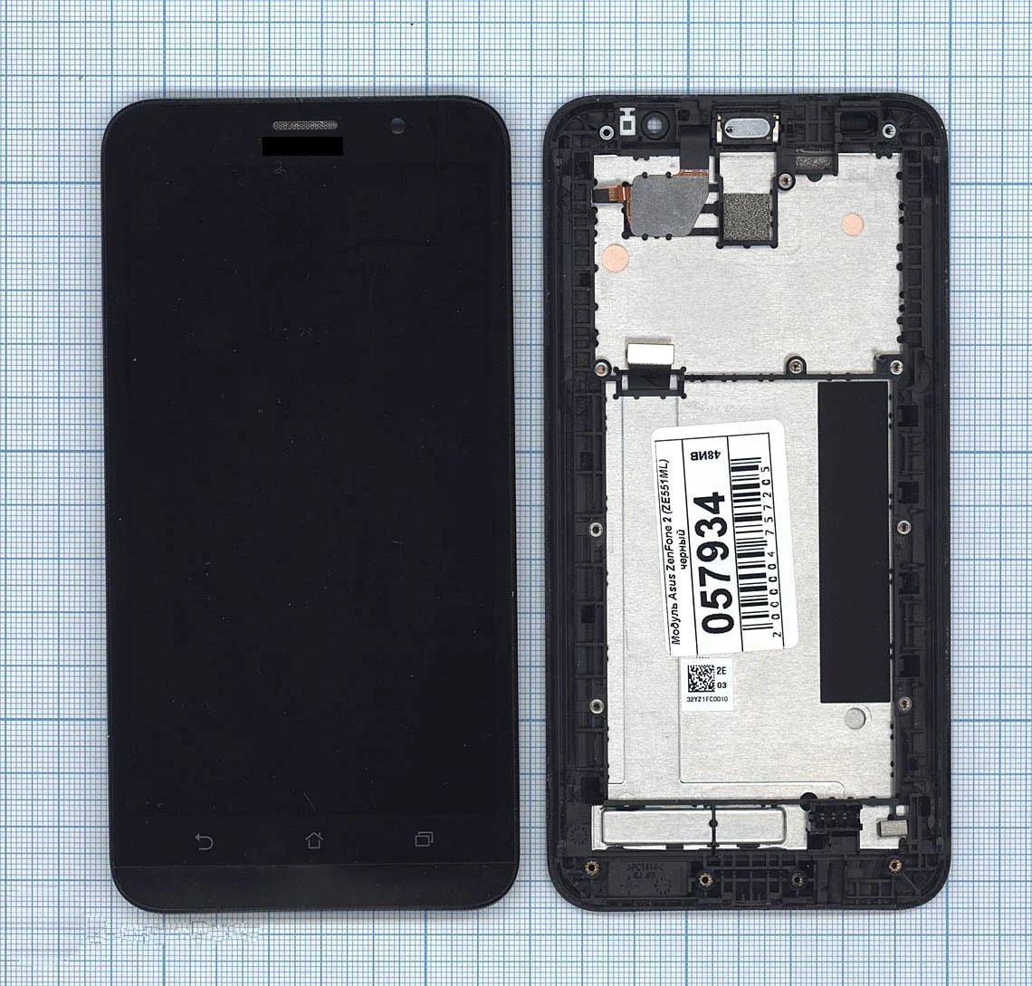 Дисплей (матрица + тачскрин) для Asus ZenFone 2 (ZE551ML) черный с рамкой Диагональ 5.5 1920x1080
