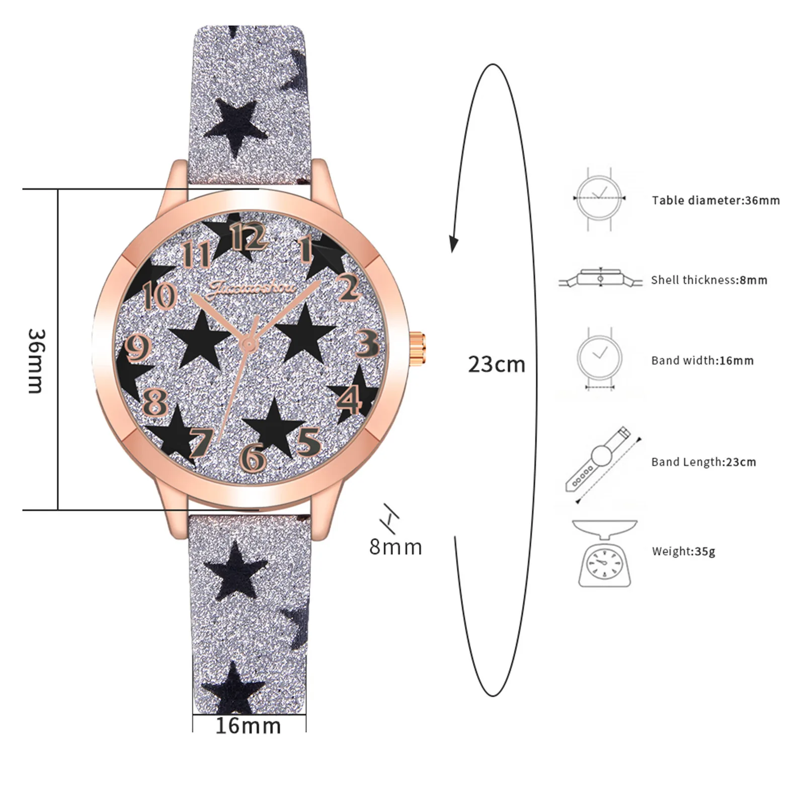 

Quartz Watches Women New Fashion Star Pattern Watch Ladies Creative Design Wrist Watch Leather Clock montre femme 2021