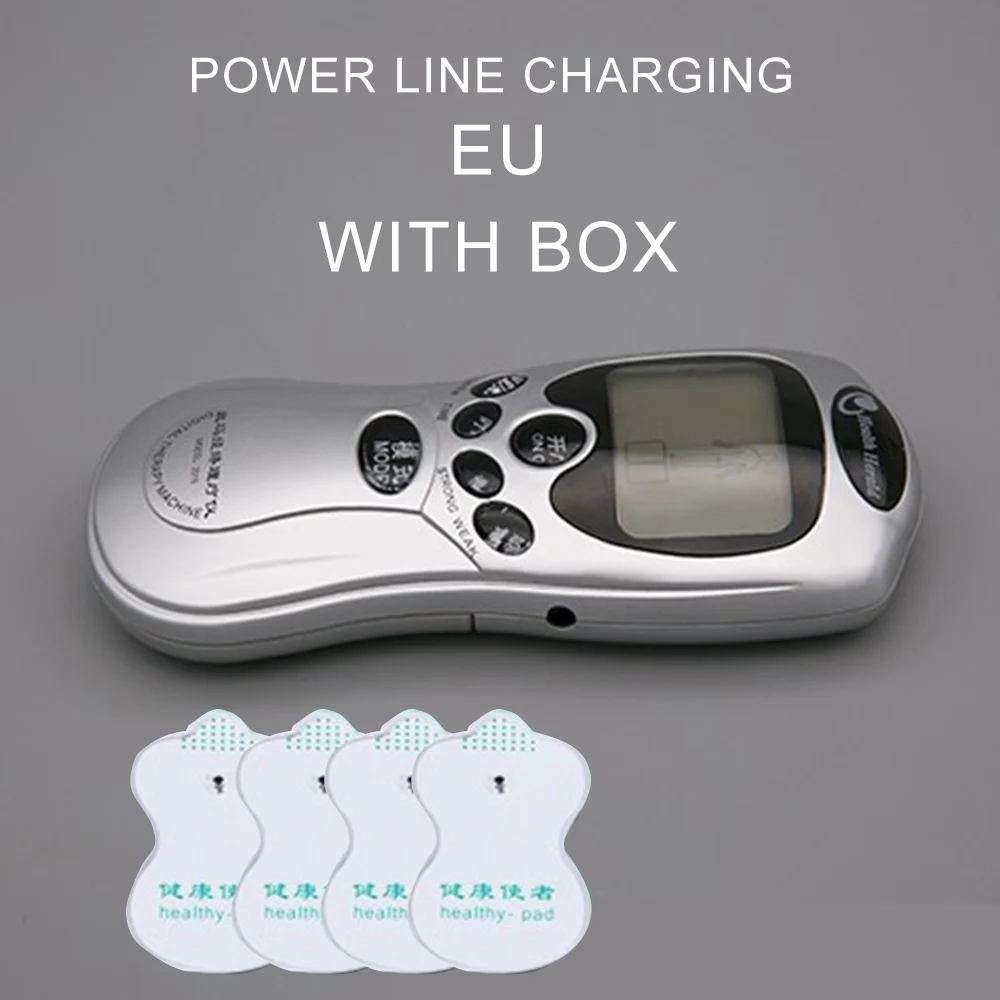 EU plug Меридиановая терапия, импульсный массажер, миостимулятор мышц, электронная машина для похудения, низкочастотный ФИЗИОТЕРАПЕВТИЧЕСКИЙ стимулятор - Цвет: EU plug