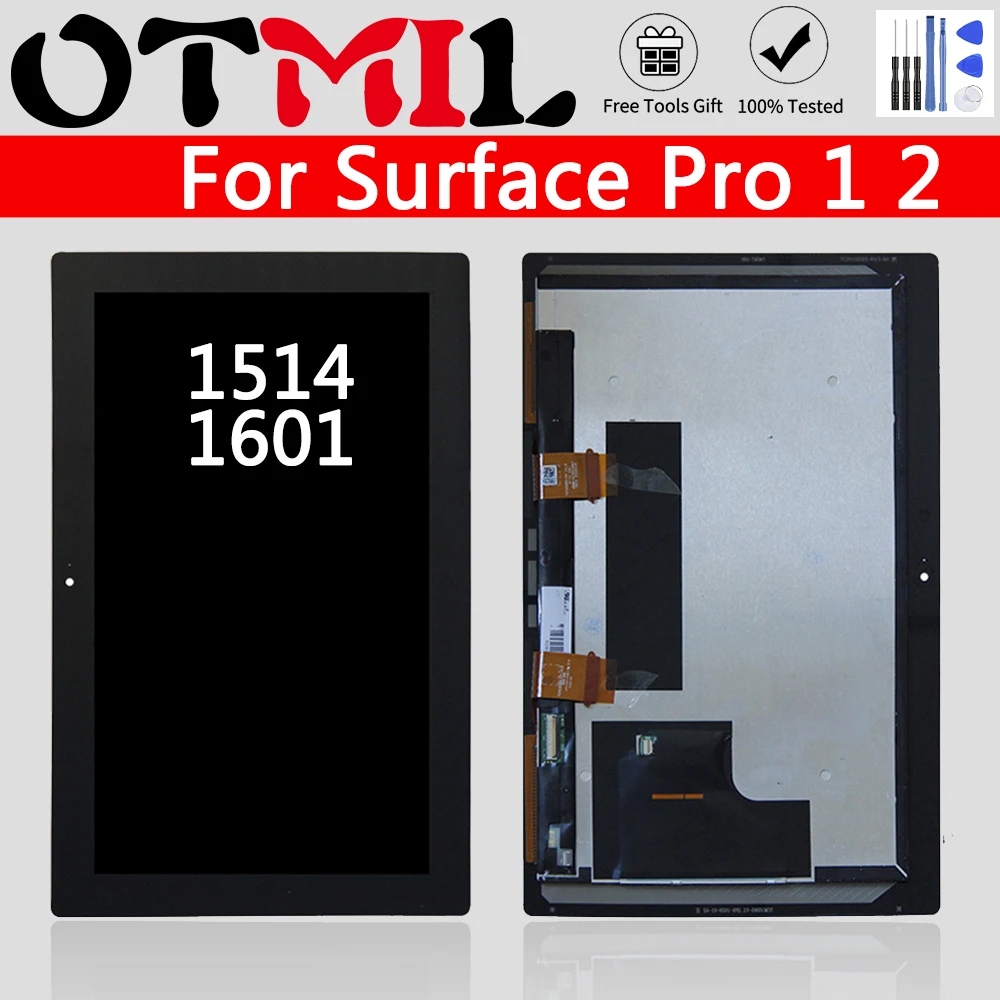 

100% Оригинальный 10,6 LCD для Microsoft Surface Pro 1 2 1514 1601 LCD кодирующий преобразователь сенсорного экрана в сборе для Pro2 Pro1 lcd Замена