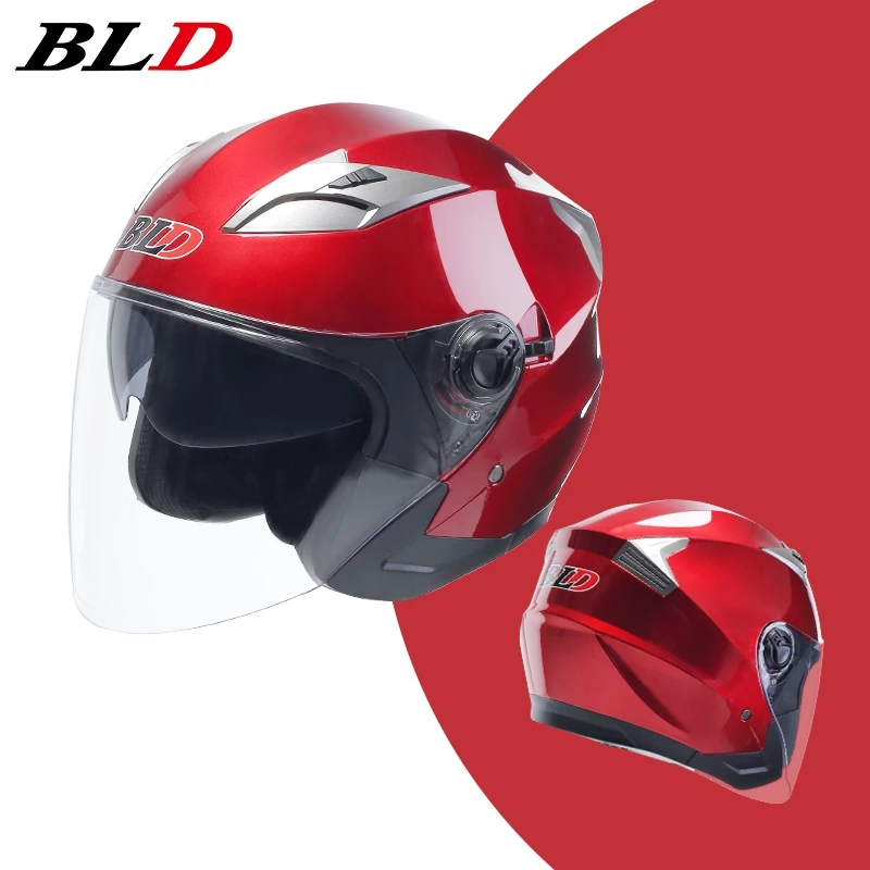 Мотоциклетный шлем для мужчин и женщин всесезонный с полуоткрытым лицом