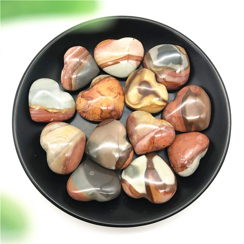 Натуральная морская яшма в форме сердца украшение из драгоценных камней с