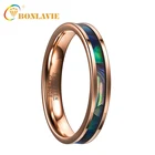 Кольцо BONLAVIE из вольфрамовой стали, розовое золото, 4 мм, женские и мужские кольца