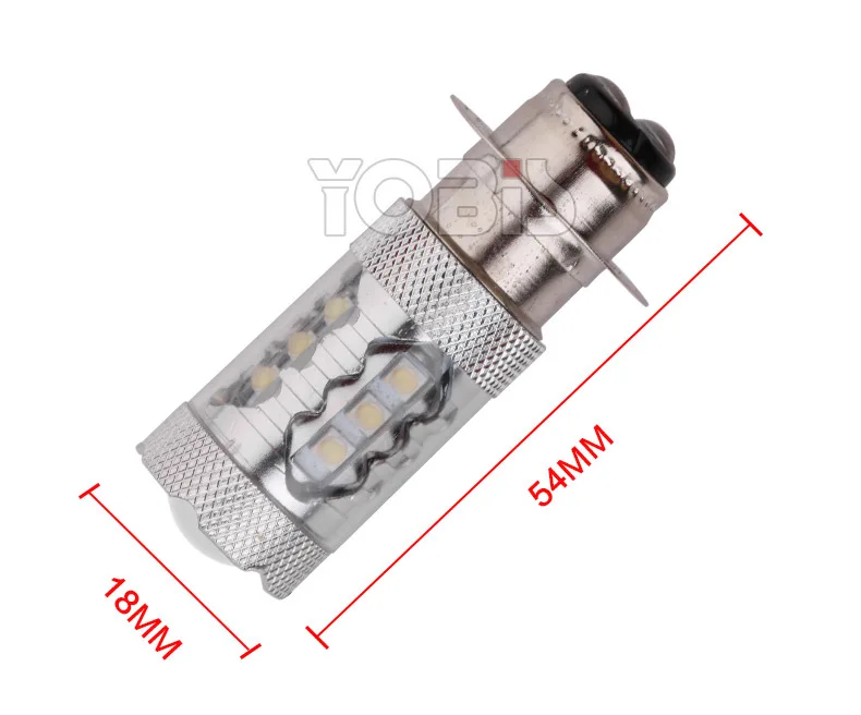 Светодиодный фонарь для мотоцикла P15D 80W одиночный коготь 2828 Высокая мощность 16smd высокая яркость H6 лампа