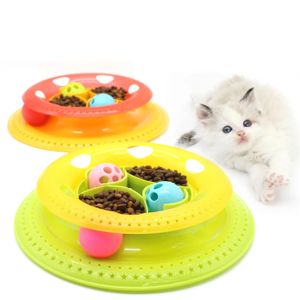 

Pet Interactive Ball Toy Cat Training Crazy Amusement Plate Funny Kitten Tower Tracks Balls Disc Cats Intelligence Amusement