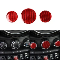 carbon fiber multimedia knob sticker for mini cooper f55 f56 multimedia knob button cover decoration car interior accessories