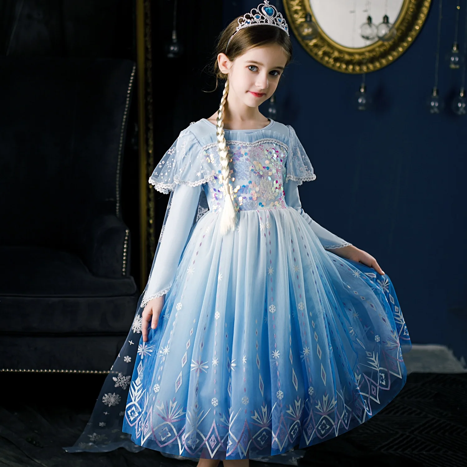 

Костюм для косплея Мико из аниме «Белоснежка», Аксессуары для костюма принцессы, головной убор с длинным рукавом, экзотическая Корона Aisha