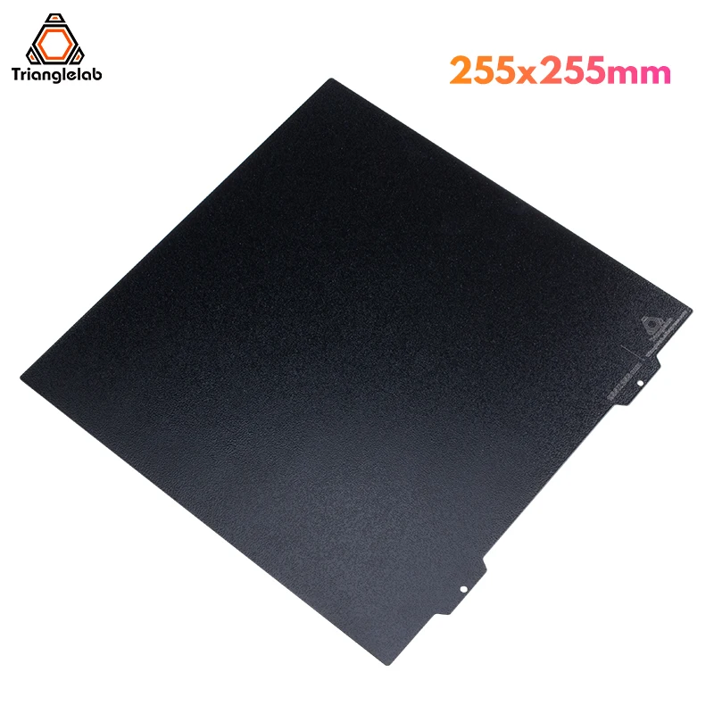 trianglelab 255x255 para voron dupla face texturizado pei primavera chapa de aco