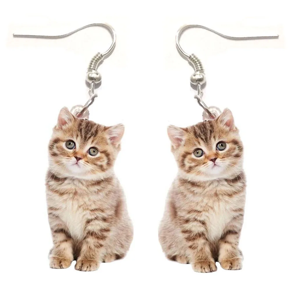 1 пара детских кружевных носков для дома из акрилового пластика кошка серьги