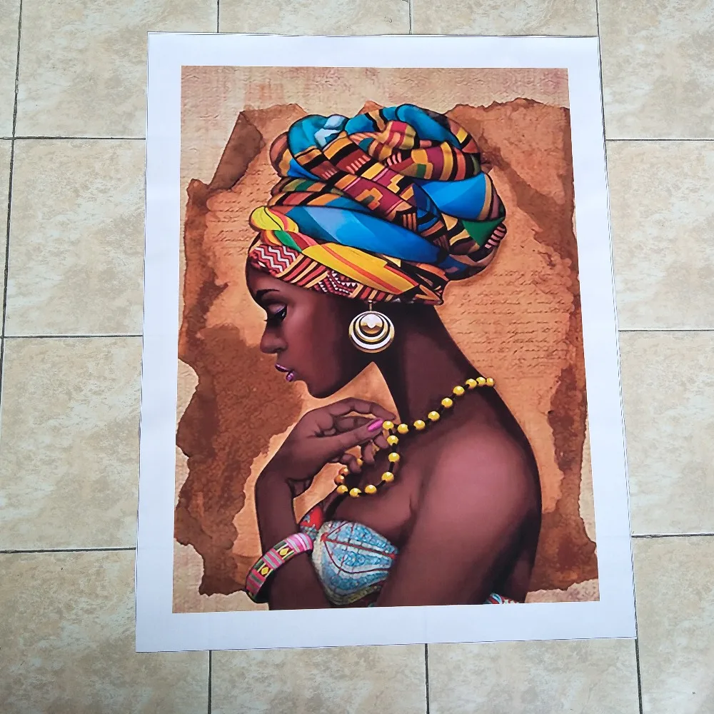 

Africa canvas painting Wall Art Painting Pictures Posters and Prints Black Woman On canvas home decor Wall Pictures Living Room