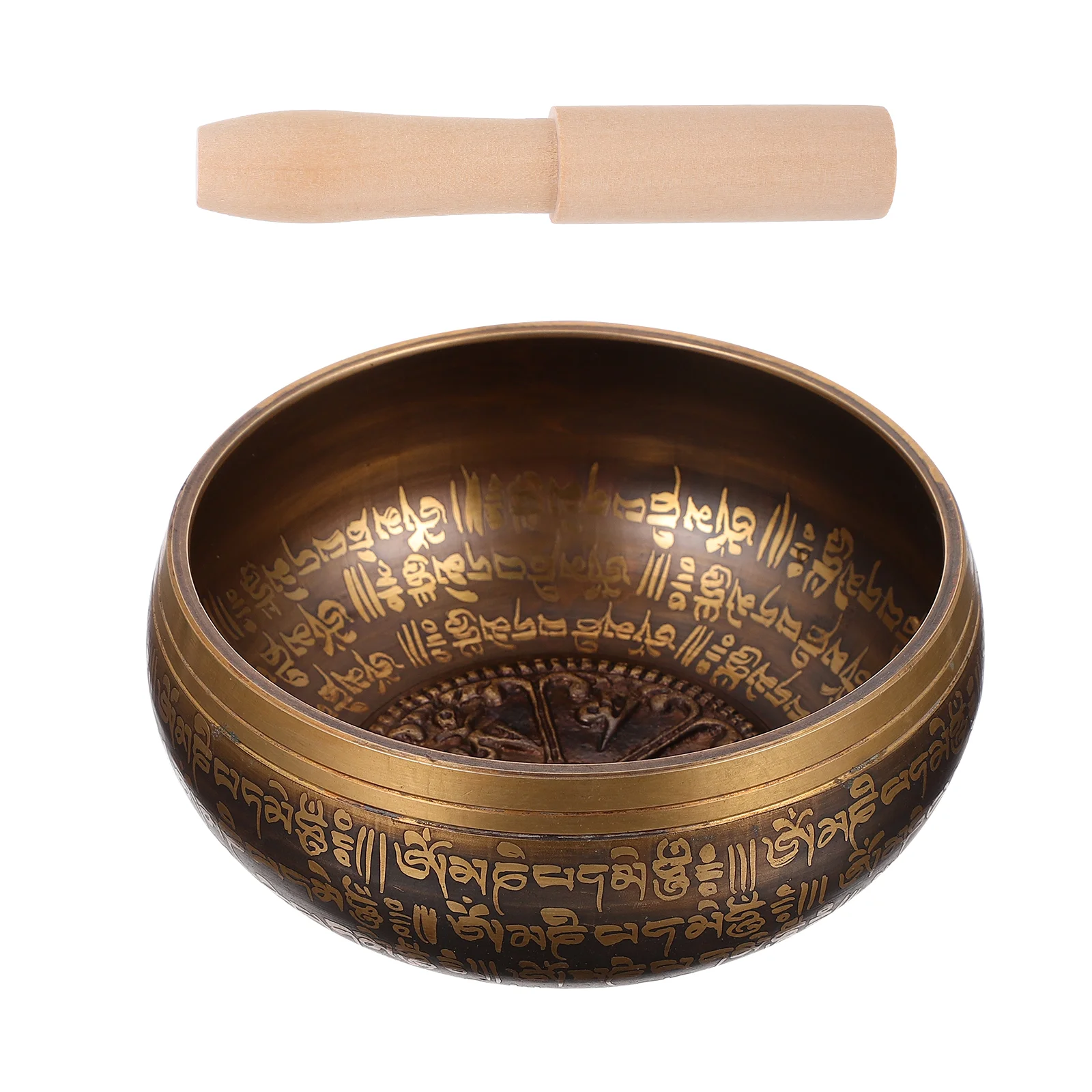 

1 Набор практичной чаши, звуковая чаша для йоги, прочная деревянная палочка (загар)