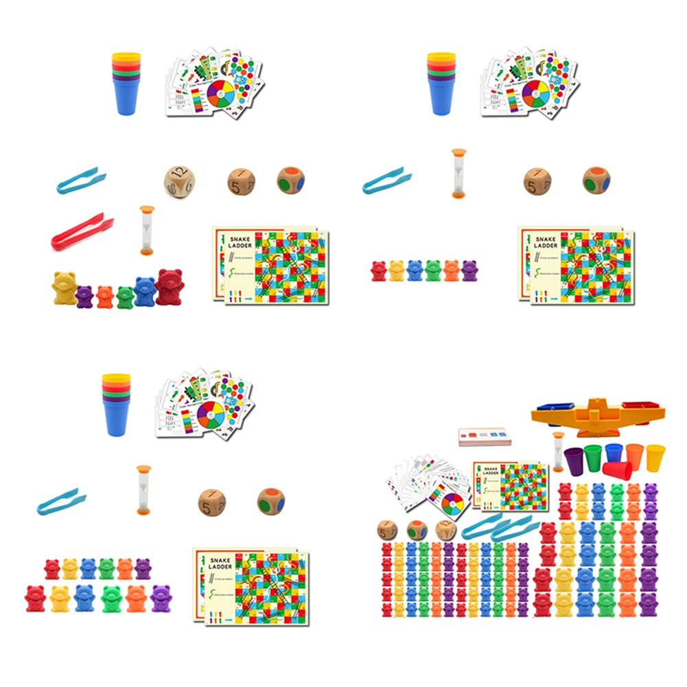 

Мини-балансировочные весы, радужные штабелируемые игры в коробке, балансировочные весы, радужная штабелирующая чашка, Счетный медведь, игр...