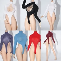 1 6 women solider sexy one piece swimsuit long sleeve beachwear high fork bodysuit for 12 tbl phicen seamless body toy