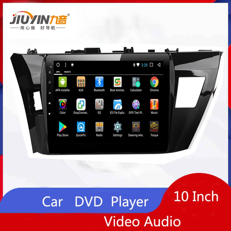 JIUYIN 10 дюймов Android 7,1 автомобильный dvd-плеер gps для мультимедиа Toyota Corolla навигация видео аудио плеер