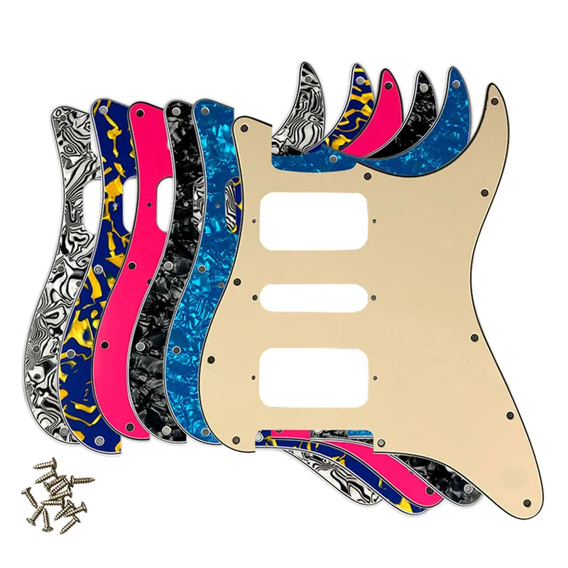 

Xinyue For USA\Mexico Fd Strat 11Screw Holes HSH Two Deluxe Humbuckers Single St Guitar Pickguard No Control Hole Scratch Plate