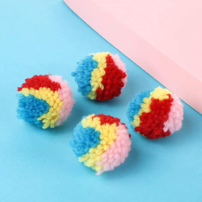 

20 PCS Cat Toys Ball Pet Supplies Interactive Play Chew Toy Stretch Plush Ball Soft Funny Cat Toys Training Attract Entertain