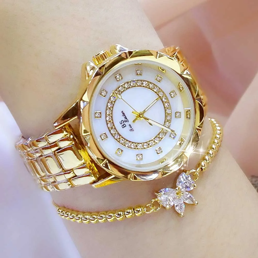 2019 new authentic women's watch high-end bracelet fashion trend versatile quartz waterproof diamond-encrusted women |