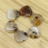 white aquatic agates natural crystal ocean chalcedony drop shaped pendant specimen healing jewelry making material