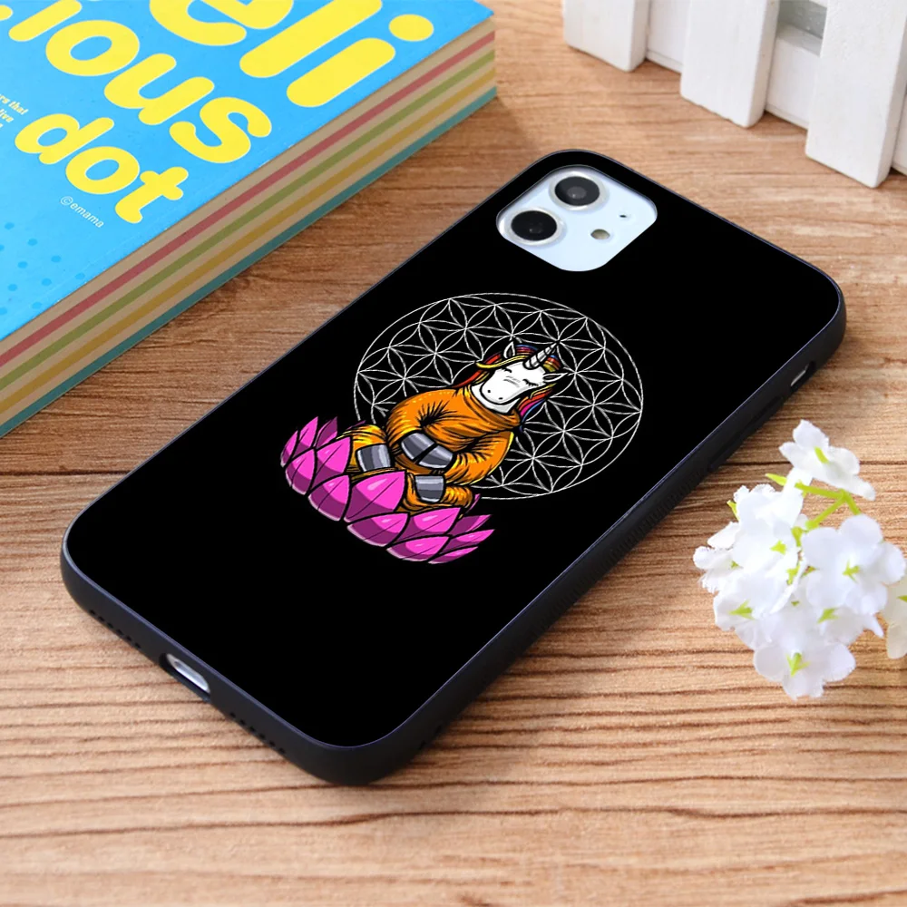 

For iPhone Unicorn Buddha Monk Soft TPU border Apple iPhone Case