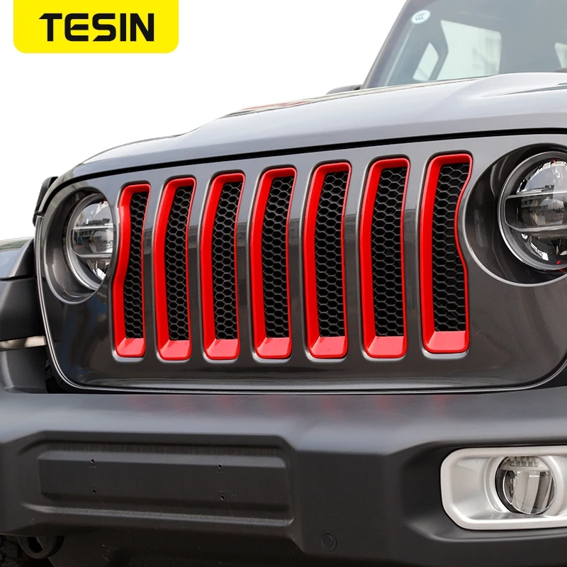 Наклейка TESIN на переднюю панель автомобиля для Jeep Wrangler Sahara JL 2018 + автомобильные