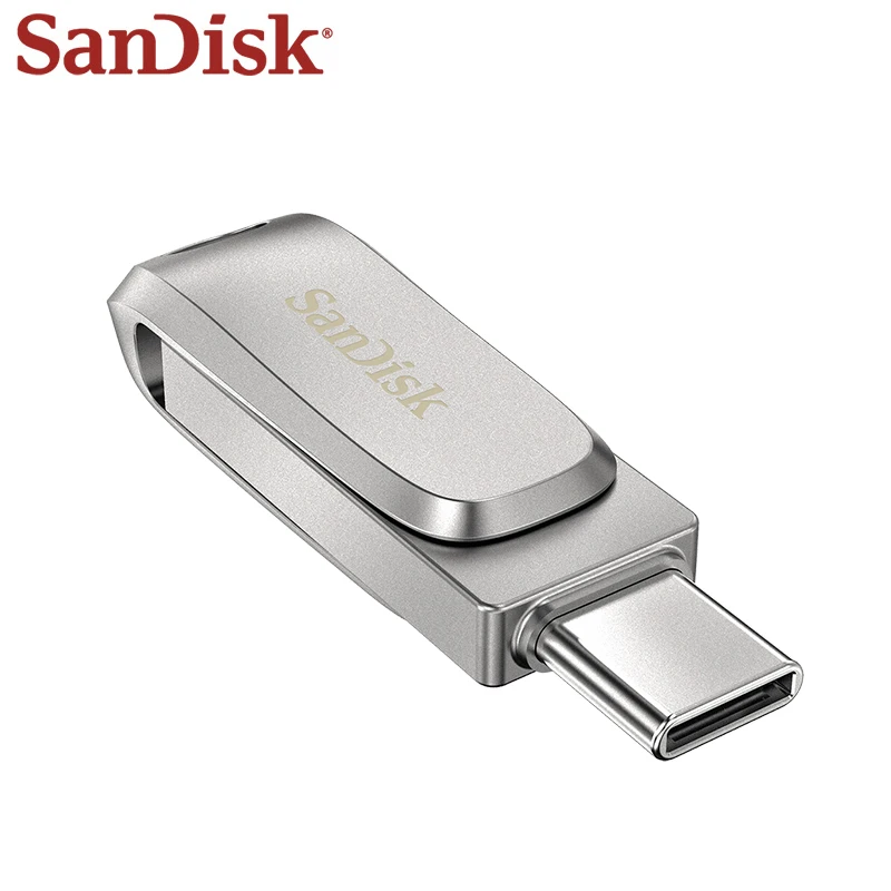 Оригинальный двойной флеш накопитель SanDisk Dual OTG USB флэш Тип C до 150 МБ/с. флешки 128 Гб