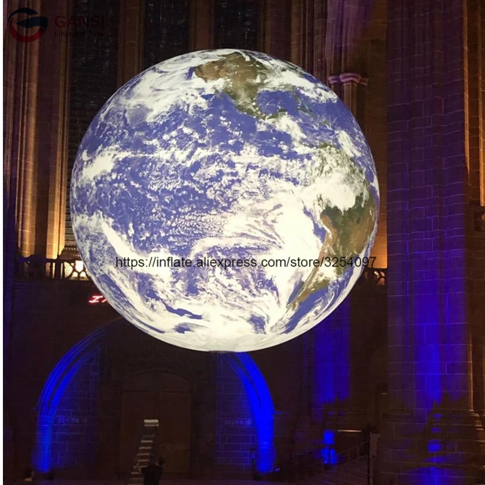 Декоративный светодиодный светильник надувная луна шар гигантская для наружной